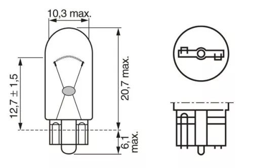 BOSCH Bulb, direction indicator (1 987 302 241)