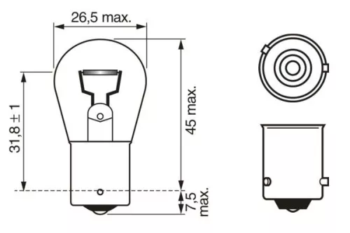 BOSCH Bulb, direction indicator (1 987 302 213)