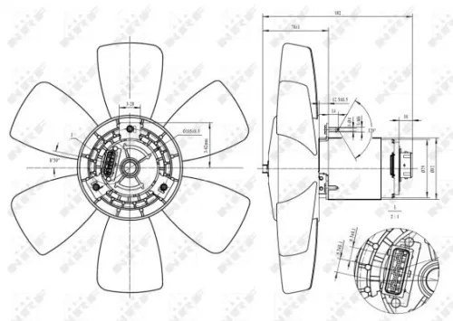 NRF Fan, engine cooling (47429)