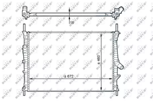 NRF Radiator, engine cooling (58441)