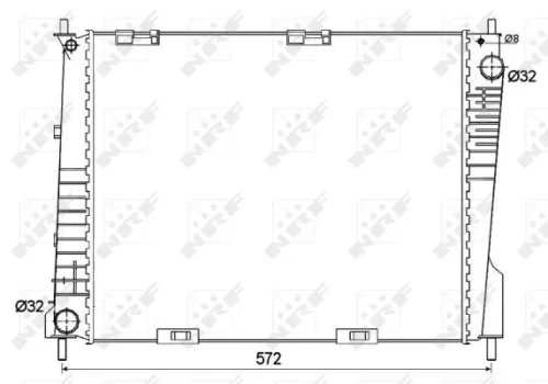 NRF Radiator, engine cooling (53125)