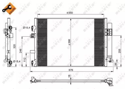 NRF Condenser, air conditioning (350209)