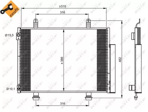 NRF Condenser, air conditioning (35944)