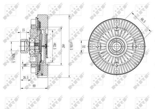 NRF Clutch, radiator fan (49611)