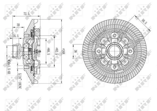 NRF Clutch, radiator fan (49577)