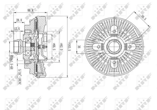 NRF Clutch, radiator fan (49610)
