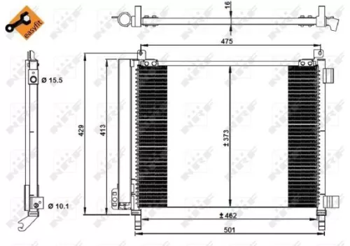 NRF Condenser, air conditioning (350228)