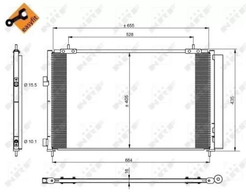 NRF Condenser, air conditioning (350222)