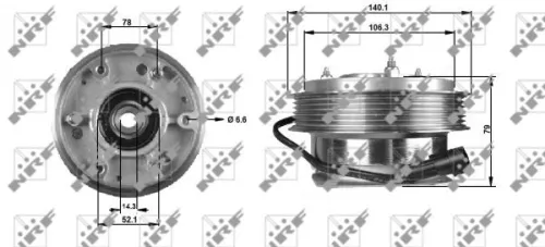 NRF Clutch, radiator fan (49704)