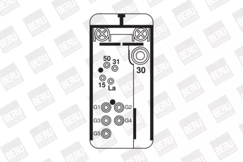 BorgWarner (BERU) Relay, glow plug system (GR049)