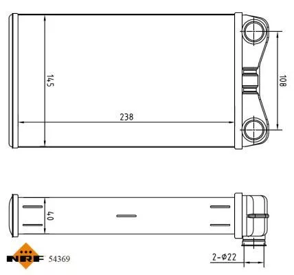 NRF Heat Exchanger, interior heating (54369)