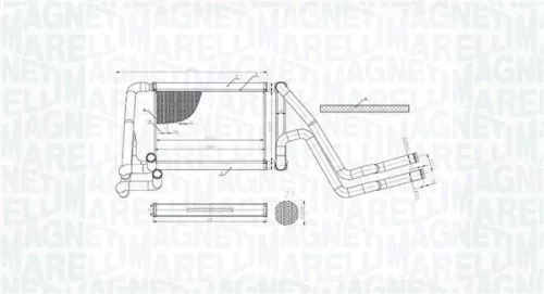 MAGNETI MARELLI Heat Exchanger, interior heating (350218488000)