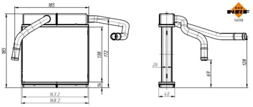 NRF Heat Exchanger, interior heating (54358)