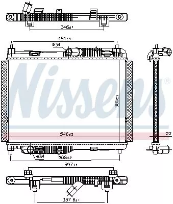 NISSENS Radiator, engine cooling (606662)