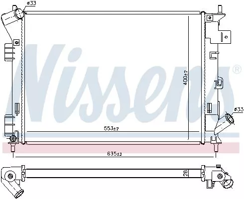 NISSENS Radiator, engine cooling (666206)