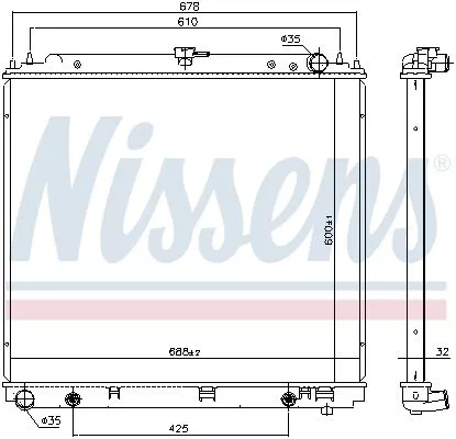 NISSENS Radiator, engine cooling (69485)