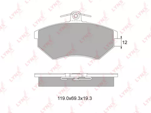 Disc brake pads, front