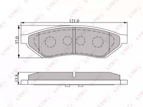 Disc brake pads, rear