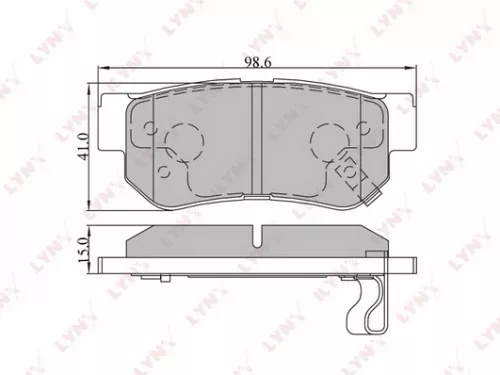 Disc brake pads, rear