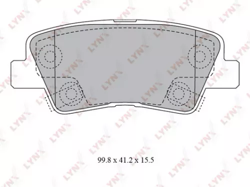 Disc brake pads, rear