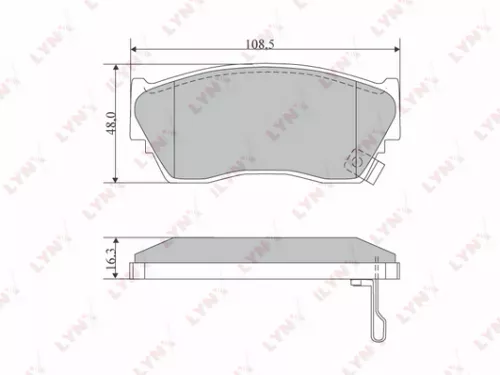 LYNXAUTO Disc brake pads, front (BD-5110)