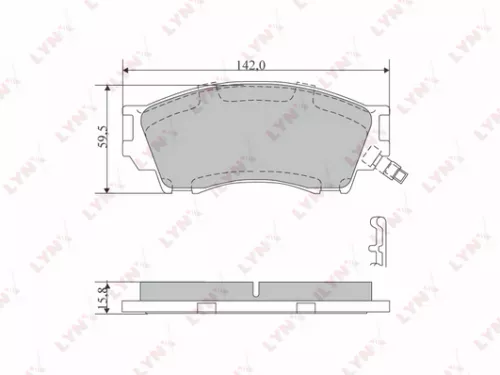 LYNXAUTO Disc brake pads, front (BD-5114)