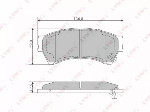 Disc brake pads, front