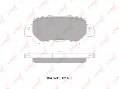 Disc brake pads, rear