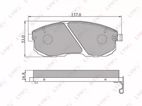 Disc brake pads, front