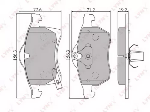 Disc brake pads, front