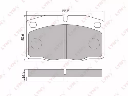 Disc brake pads, front