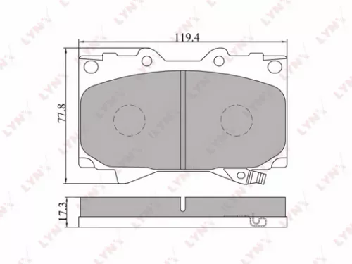 Disc brake pads, front