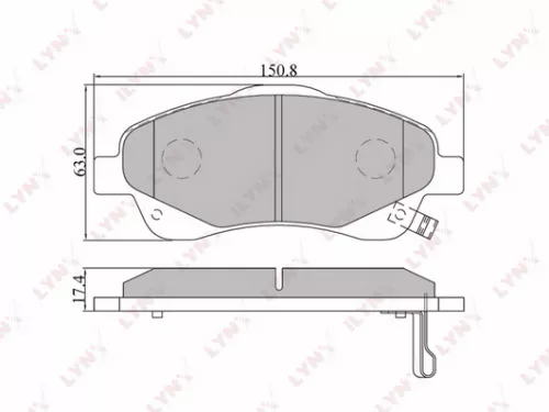 LYNXAUTO Disc brake pads, front (BD-7548)