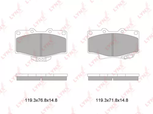 Disc brake pads, front