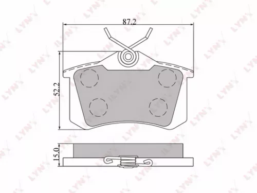 Disc brake pads, rear