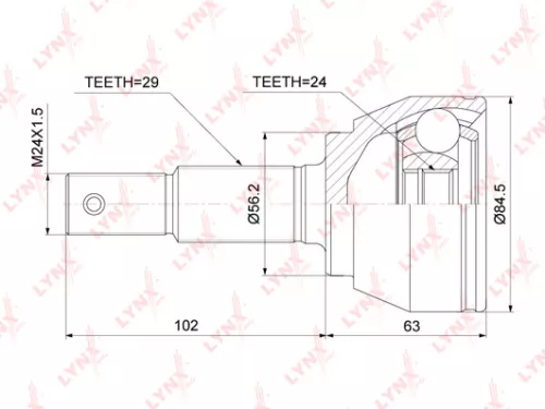 LYNXAUTO CV-Joint, outer (CO-3915)