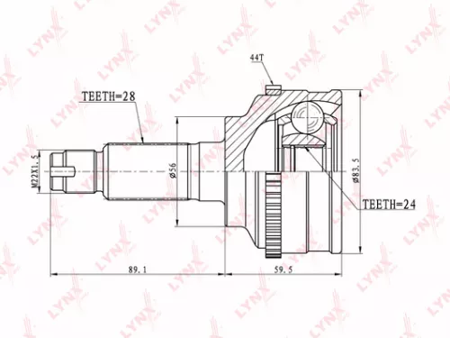LYNXAUTO CV-Joint, outer (CO-5119A)