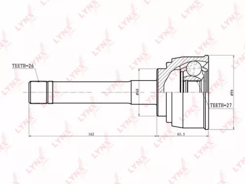 LYNXAUTO CV-Joint, outer (CO-7526)