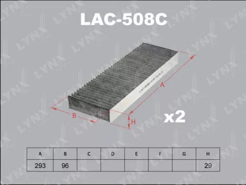 Cabin filter, carbon (x2)