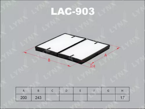 LYNXAUTO Cabin filter (LAC-903)