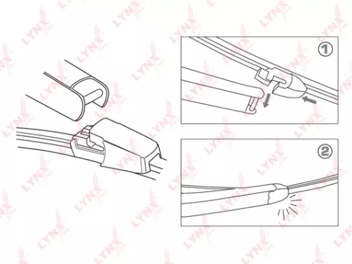 LYNXAUTO Rear wiper blade, 330mm (LR33P)
