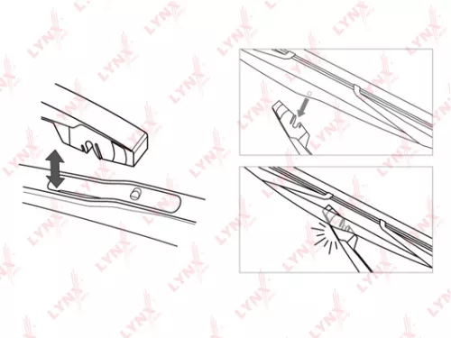 LYNXAUTO Rear wiper blade, 400mm (LR40B)