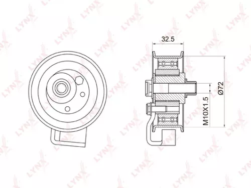 Tension pulley, timing belt