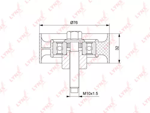 Deflection/Guide pulley (assembly), timing belt