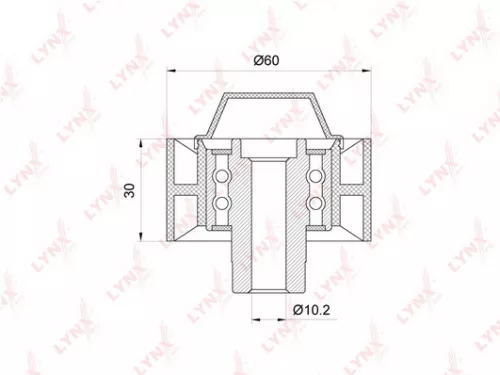 Deflection/Guide pulley, poly v-belt