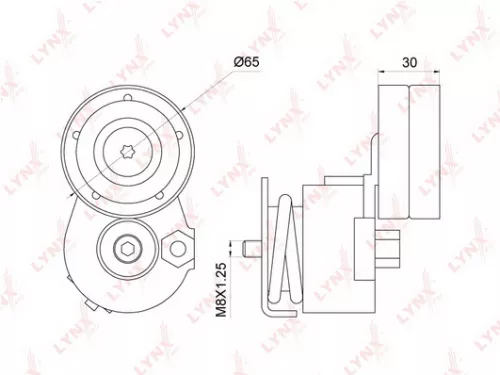 Belt tensioner, poly v-belt