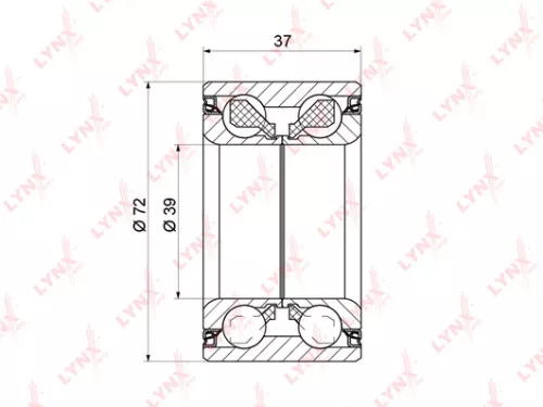 LYNXAUTO Wheel bearing, front (WB-1240)