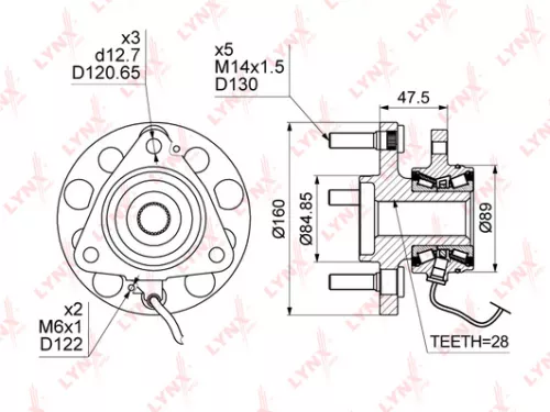 LYNXAUTO Wheel Hub (WH-1176)